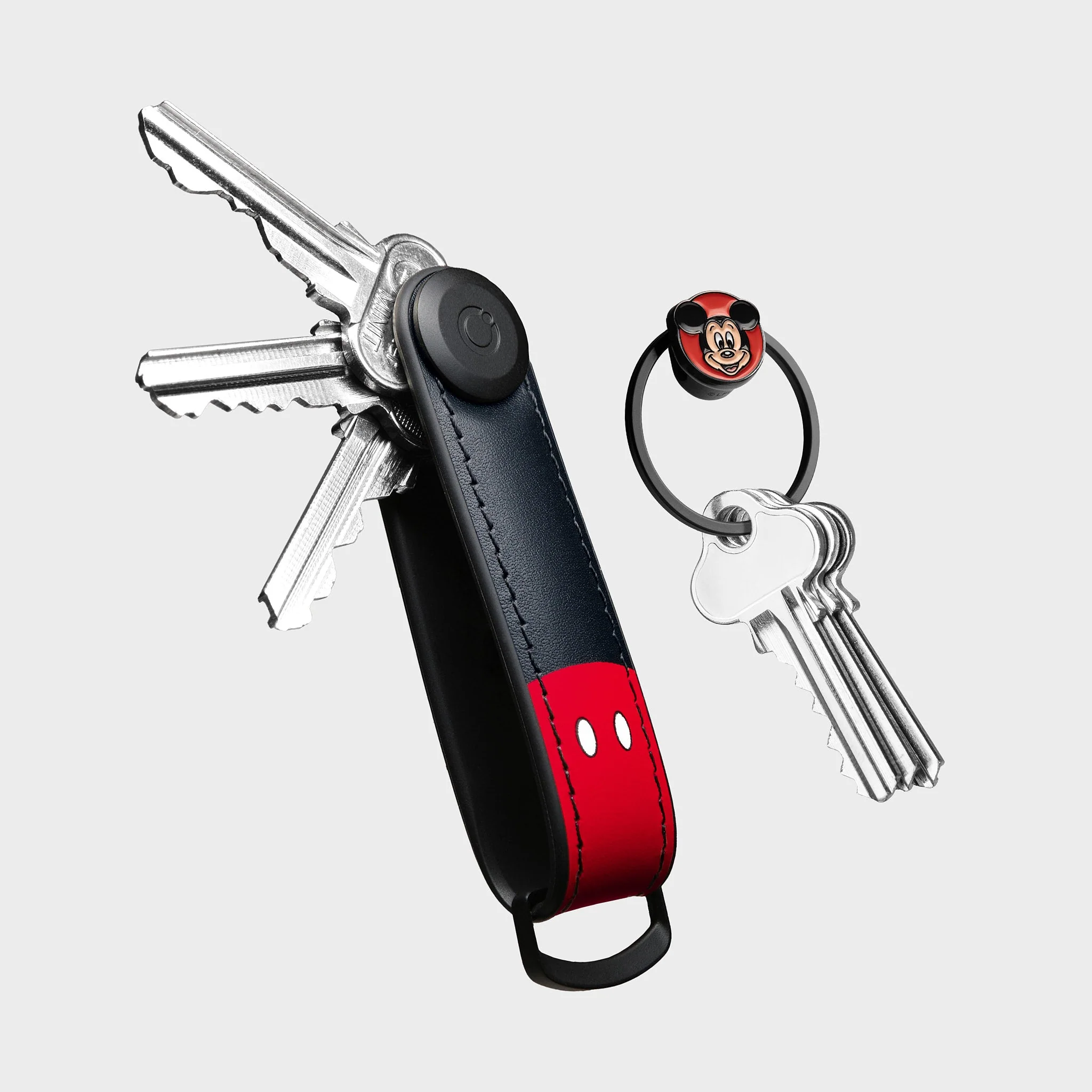 Disney | Orbitkey Mickey Mouse Hybrid Leather Key Organiser + Ring v2 Kit - Image 2